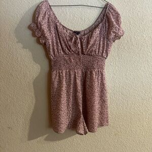 Love Tree Pink Floral Romper